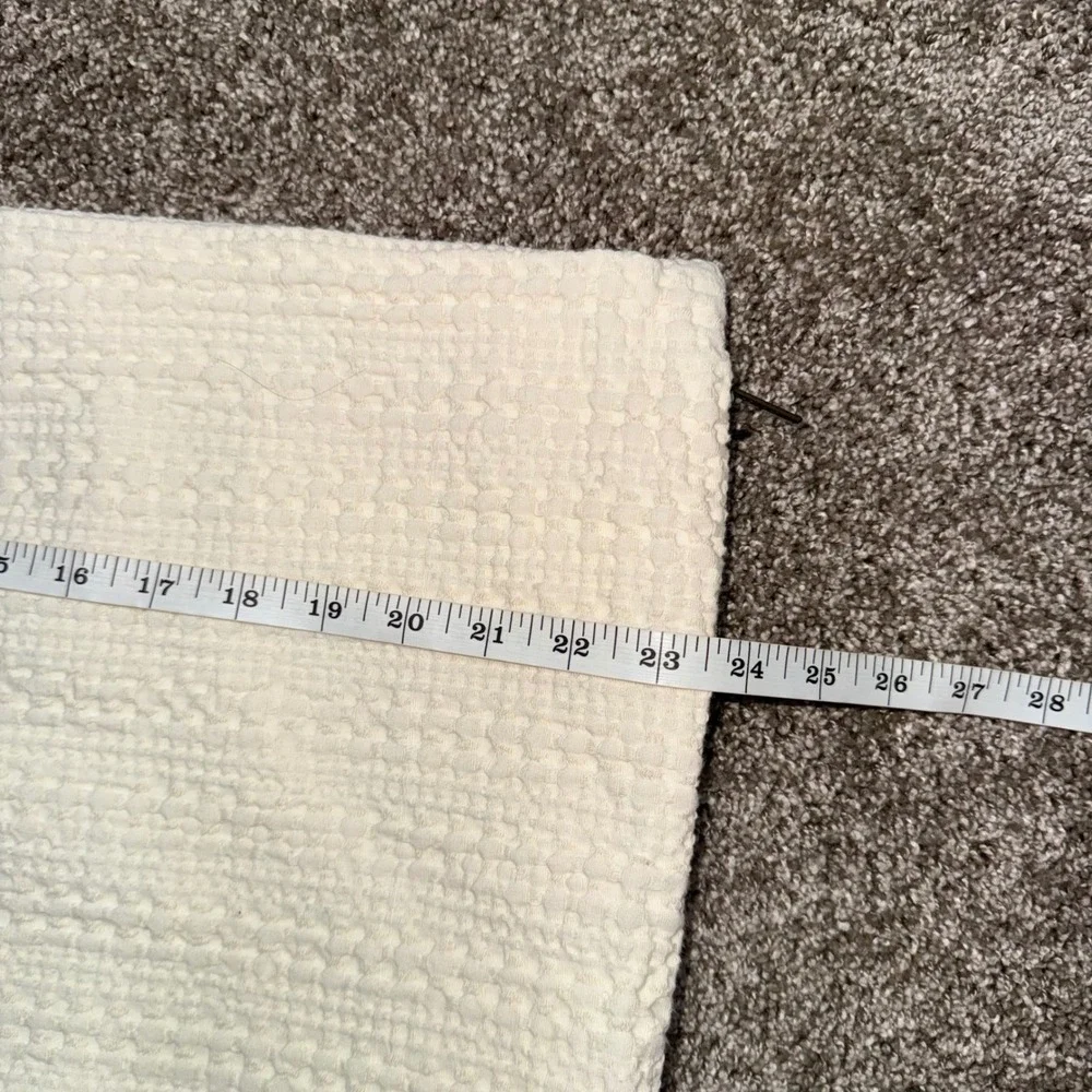 Pottery Barn Euro Sham Set 24x24 Cream Ivory Excellent Matelasse Cotton Textured
